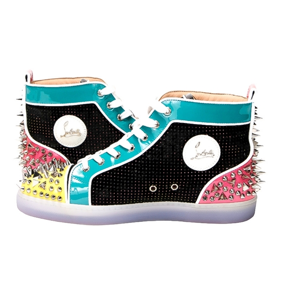 Christian Louboutin Other - CHRISTIAN LOUBOUTIN Spike MultiColor HighTop Spikes Designer Sneakers Shoes EU43